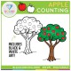 Counting Apples on a Tree Clip Art