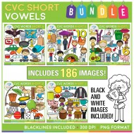 Short Vowel CVC Clipart Bundle