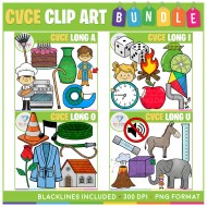 CVCe Clip Art BUNDLE! - 56 Images!
