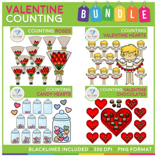 Valentine Counting Clip Art BUNDLE!