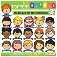 Kid Toppers Clip Art BUNDLE!