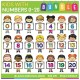 Kids with Numbers Clip Art Bundle (0 to 20)