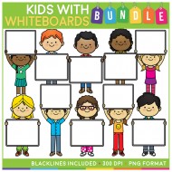 Kids with Whiteboards Clip Art BUNDLE!