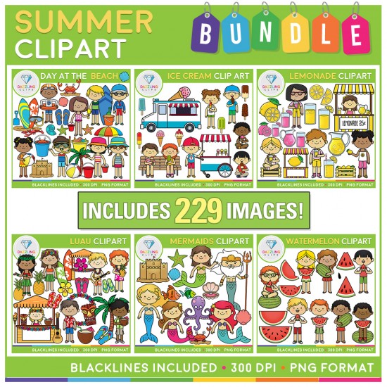 Summer Clip Art Bundle - 229 Images!