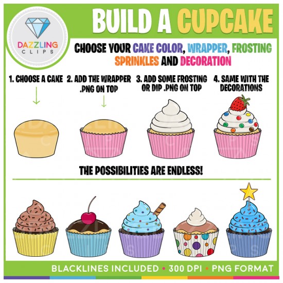 Build a Cupcake Clip Art