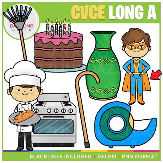 CVCe Clip Art BUNDLE! - 56 Images!