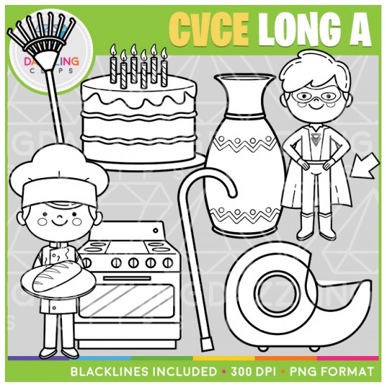 CVCe Long A Clip Art