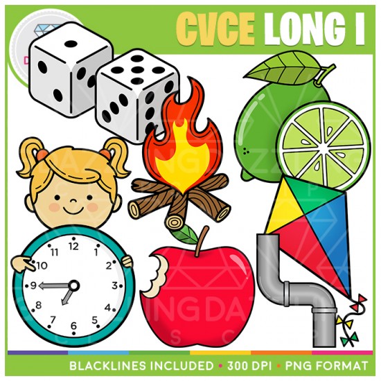 CVCe Clip Art BUNDLE! - 56 Images!