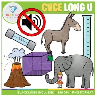 CVCe Long U Clip Art
