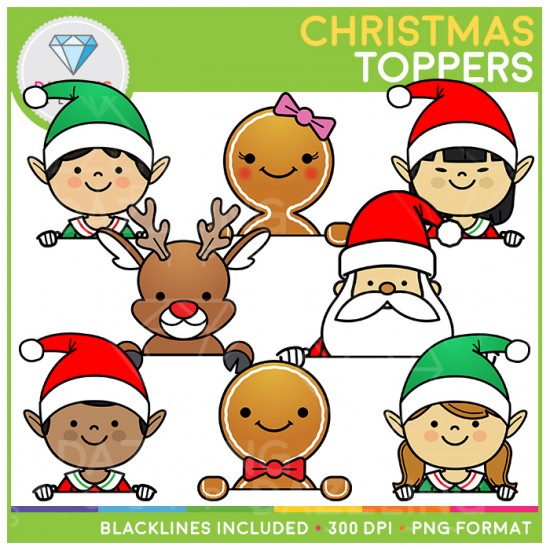 Christmas Toppers Clip Art