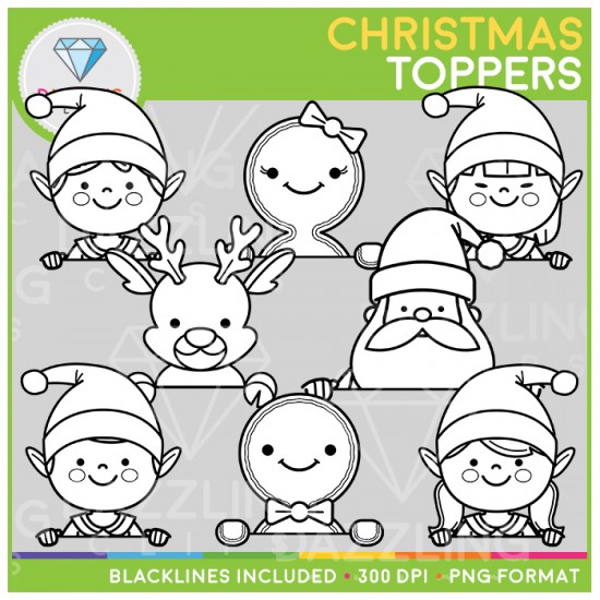 Christmas Toppers Clip Art