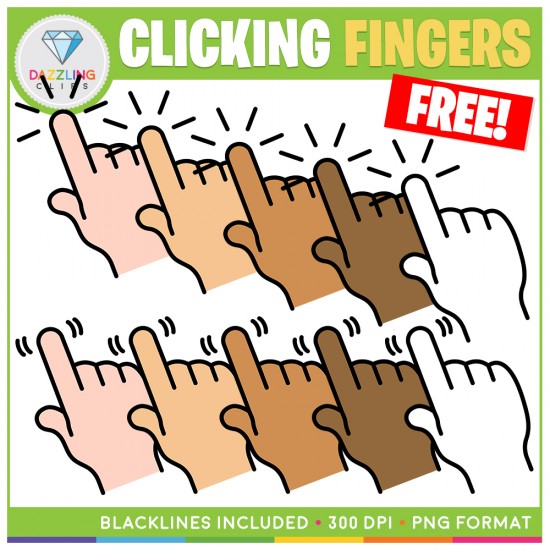 FREE Clicking Fingers Clip Art