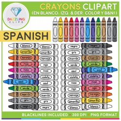 Crayons Clip Art (Spanish)