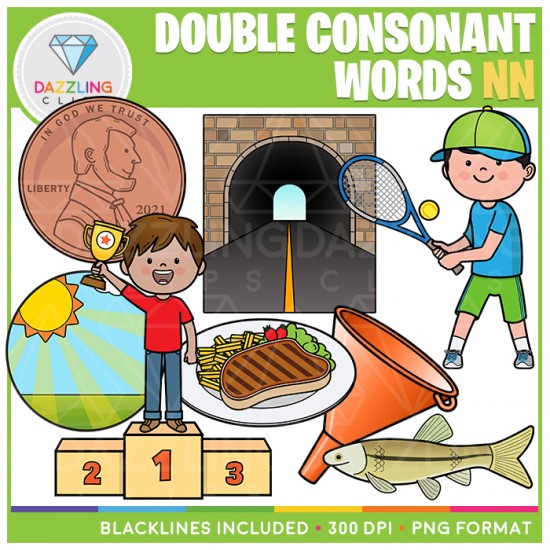 Double Consonant NN Words Clip Art