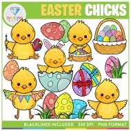 Easter Chicks Clip Art