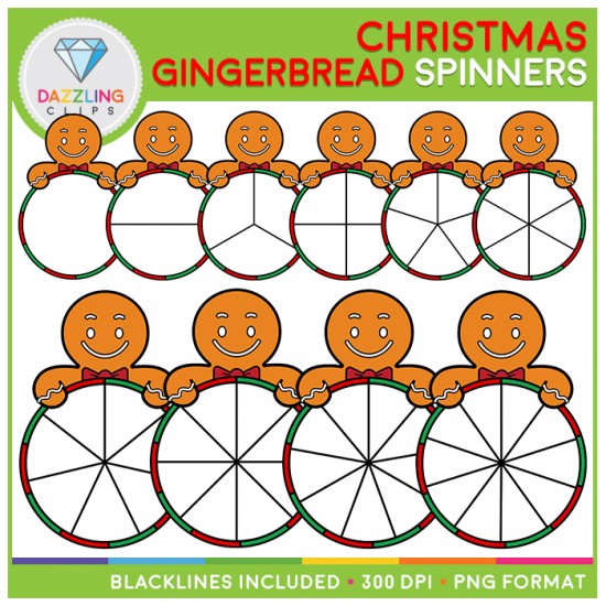 Christmas Spinners Clip Art BUNDLE - 120 images!