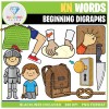 Beginning Digraphs KN Words Clip Art