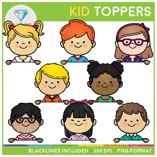 Kid Toppers Clip Art BUNDLE!