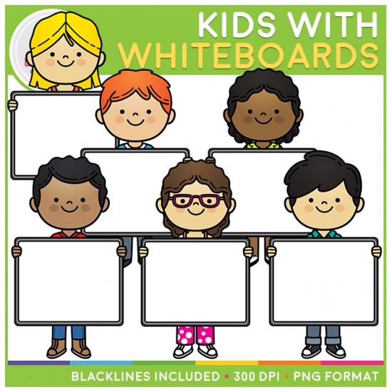 Kids with Whiteboards Clip Art BUNDLE!