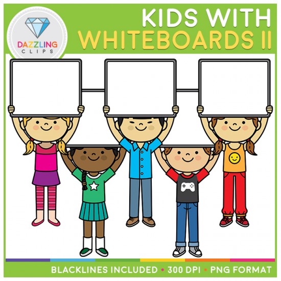 Kids with Whiteboards Clip Art BUNDLE!