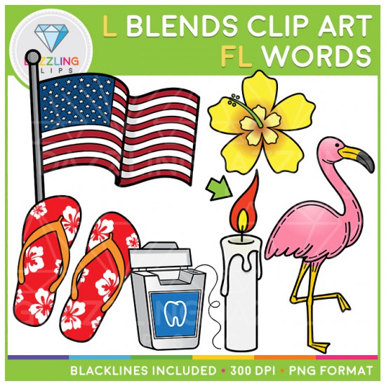 L Blends Clip Art Bundle! BL, CL, FL, GL, PL and SL Blends