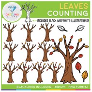 Leaves Counting Clip Art