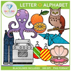 Alphabet Letter O Clip Art - Beginning Sounds