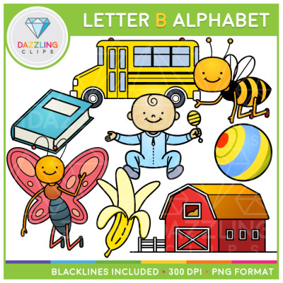 Alphabet Letter B Clip Art - Beginning Sounds