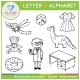 Alphabet Letter D Clip Art - Beginning Sounds