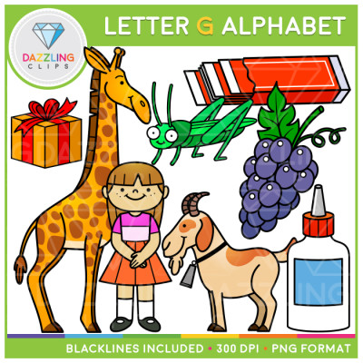 Alphabet Letter G Clip Art - Beginning Sounds