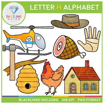 Alphabet Letter H Clip Art - Beginning Sounds