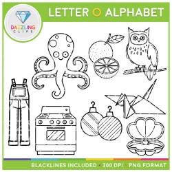 Alphabet Letter O Clip Art - Beginning Sounds