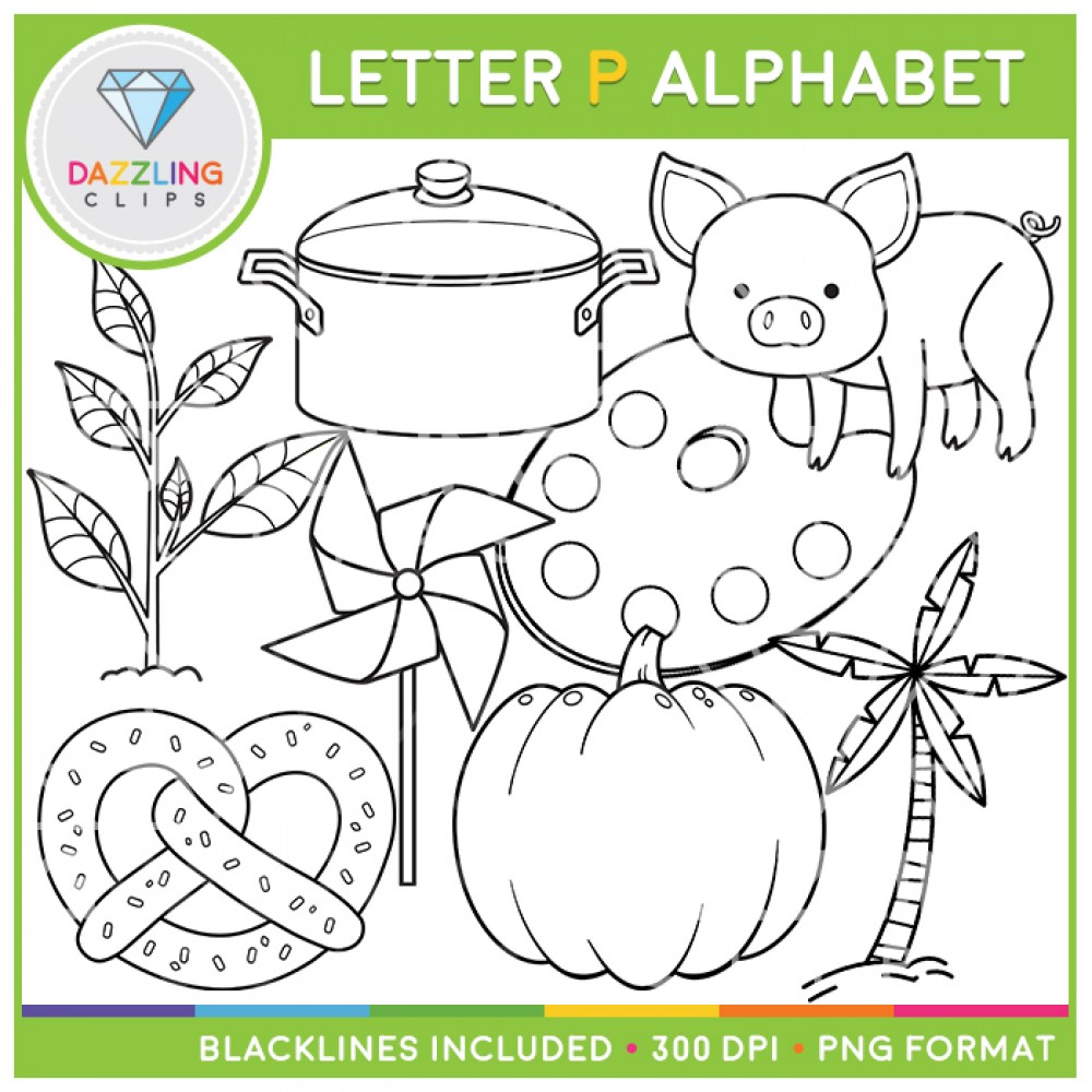 Alphabet Letter P Clip Art - Beginning Sounds