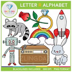 Alphabet Letter R Clip Art - Beginning Sounds