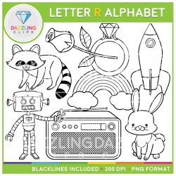 Alphabet Letter R Clip Art - Beginning Sounds