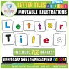 Moveable Letter Tiles Clipart ULTIMATE BUNDLE - 768 Images!