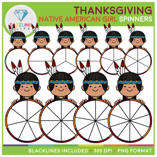 Thanksgiving Spinners Clip Art BUNDLE - 160 images!
