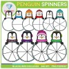 Penguin Spinners Clip Art