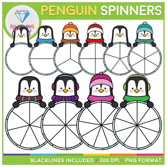 Penguin Spinners Clip Art