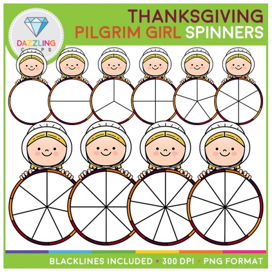 Thanksgiving Spinners Clip Art BUNDLE - 160 images!