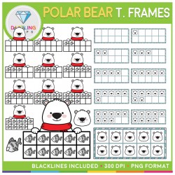 Winter Ten Frames Clip Art BUNDLE! - 186 Images!