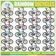 Rainbow Vehicles Clip Art BUNDLE! (+ BONUS Bicycles)