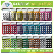 Rainbow Calculators Clip Art