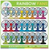 Rainbow Fans Clip Art