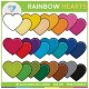 Valentine Rainbow Items Clip Art Bundle