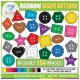 Rainbow Shape Buttons Clip Art