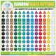 Rainbow Shape Buttons Clip Art