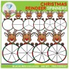 Christmas Reindeer Spinners Clip Art
