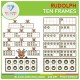 Rudolph the Red Nosed Reindeer Ten Frames Clip Art
