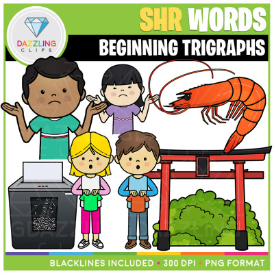 SHR Words: Beginning Trigraphs Clipart
